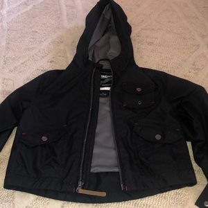 Hawke & co black hooded raincoat